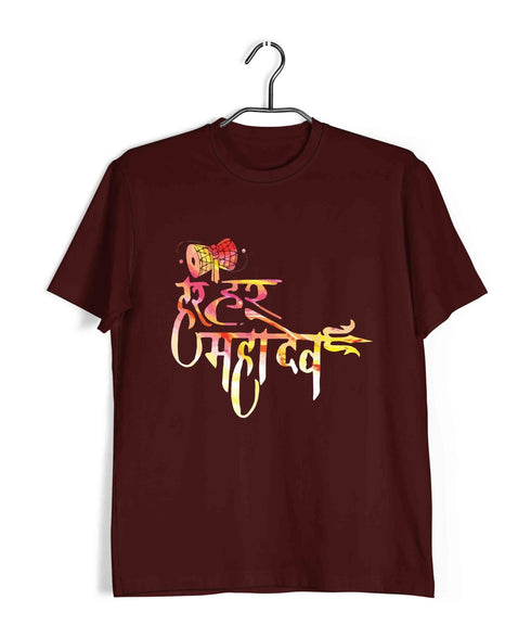 Sprituality Shiva HAR HAR MAHADEV DAMRU Custom Printed Graphic Design T-Shirt for Women